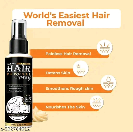 Instant Hair Removal Spray – Painless, Gentle & Smooth Skin Formula