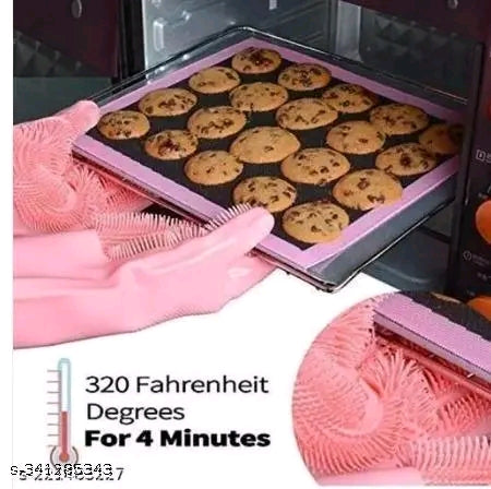 Premium Silicone Kitchen Cleaning Gloves – Heat Resistant, Reusable & Multi-Purpose