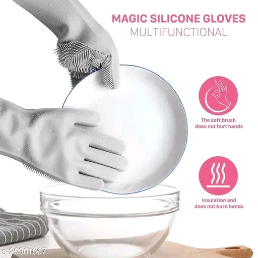 Premium Silicone Kitchen Cleaning Gloves – Heat Resistant, Reusable & Multi-Purpose