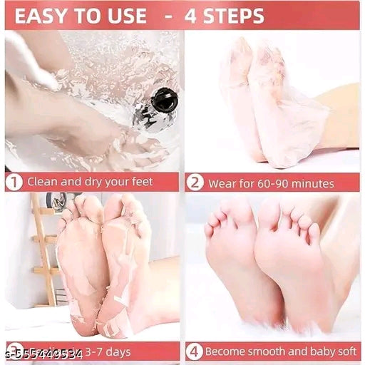 Exfoliating Foot Peel Mask – Removes Dead Skin & Softens Cracked Heels