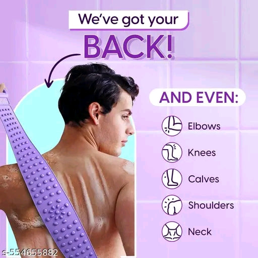 Silicone Bath Scrubber Belt-Double Sided Body Scrub & Dead Skin Remover