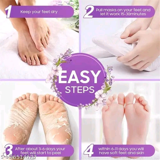Exfoliating Foot Peel Mask – Removes Dead Skin & Softens Cracked Heels