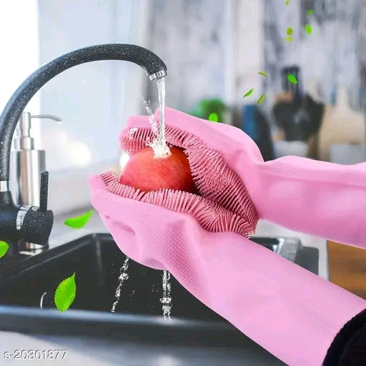 Premium Silicone Kitchen Cleaning Gloves – Heat Resistant, Reusable & Multi-Purpose
