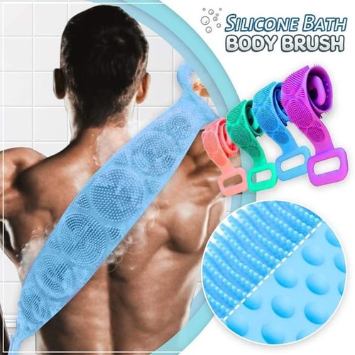 Silicone Bath Scrubber Belt-Double Sided Body Scrub & Dead Skin Remover