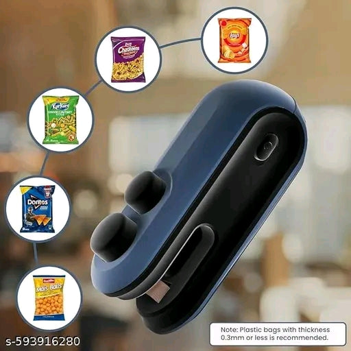 2-in-1 Pack Sealer & Cutter–USB Rechargeable Heat Sealing Machine