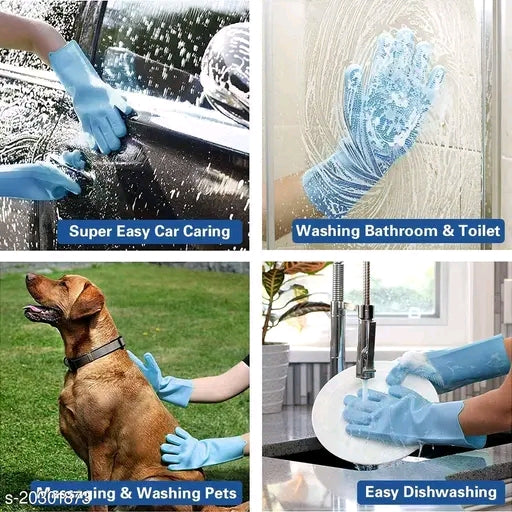 Premium Silicone Kitchen Cleaning Gloves – Heat Resistant, Reusable & Multi-Purpose