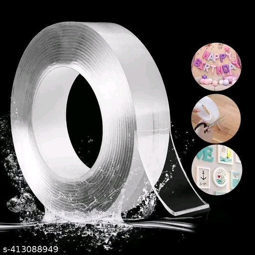 Double Sided Heavy Duty Tape- Reusable, Washable, Traceless For Walls