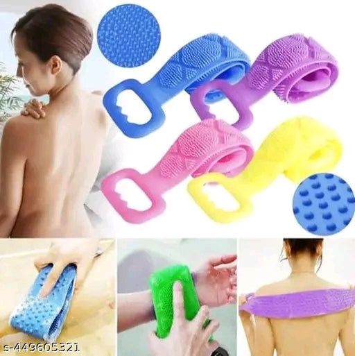 Silicone Bath Scrubber Belt-Double Sided Body Scrub & Dead Skin Remover